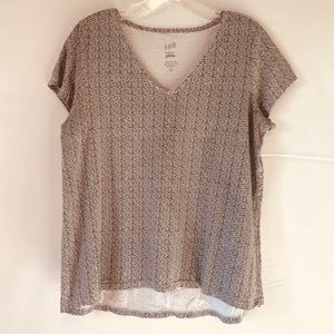 J. JILL | Perfect Pima V Neck Print Tee